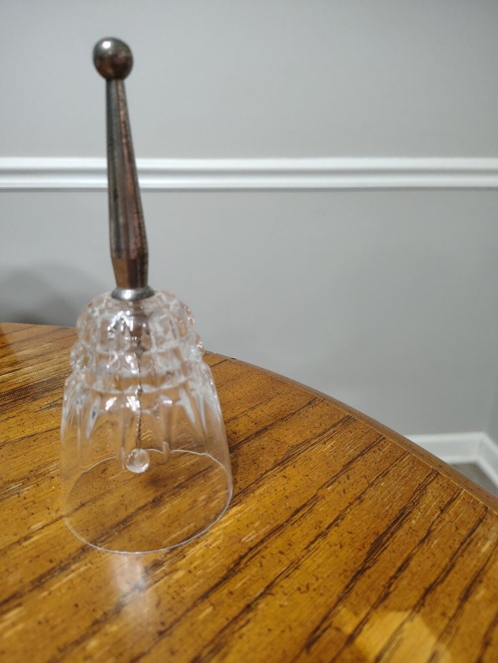 Crystal Clear Bell with Silver Handle - Picture 7 of 7